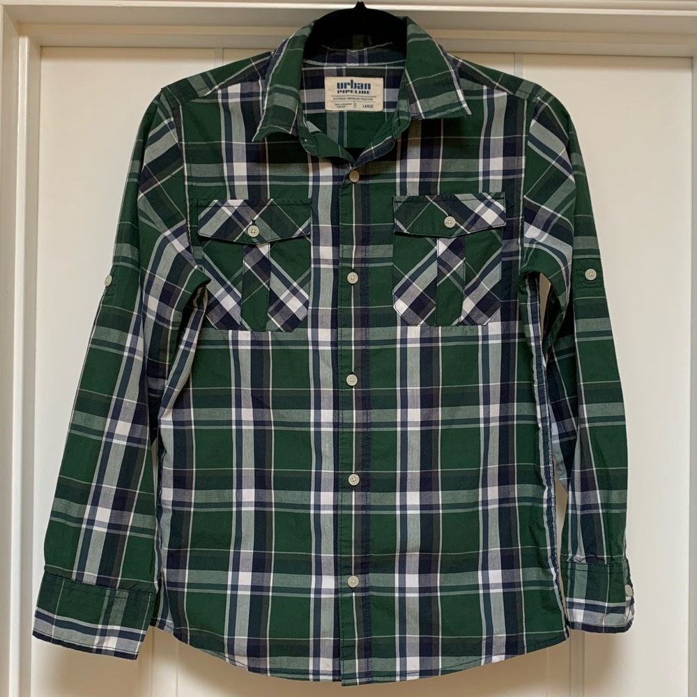 Urban Pipeline Plaid Button Front Shirt
